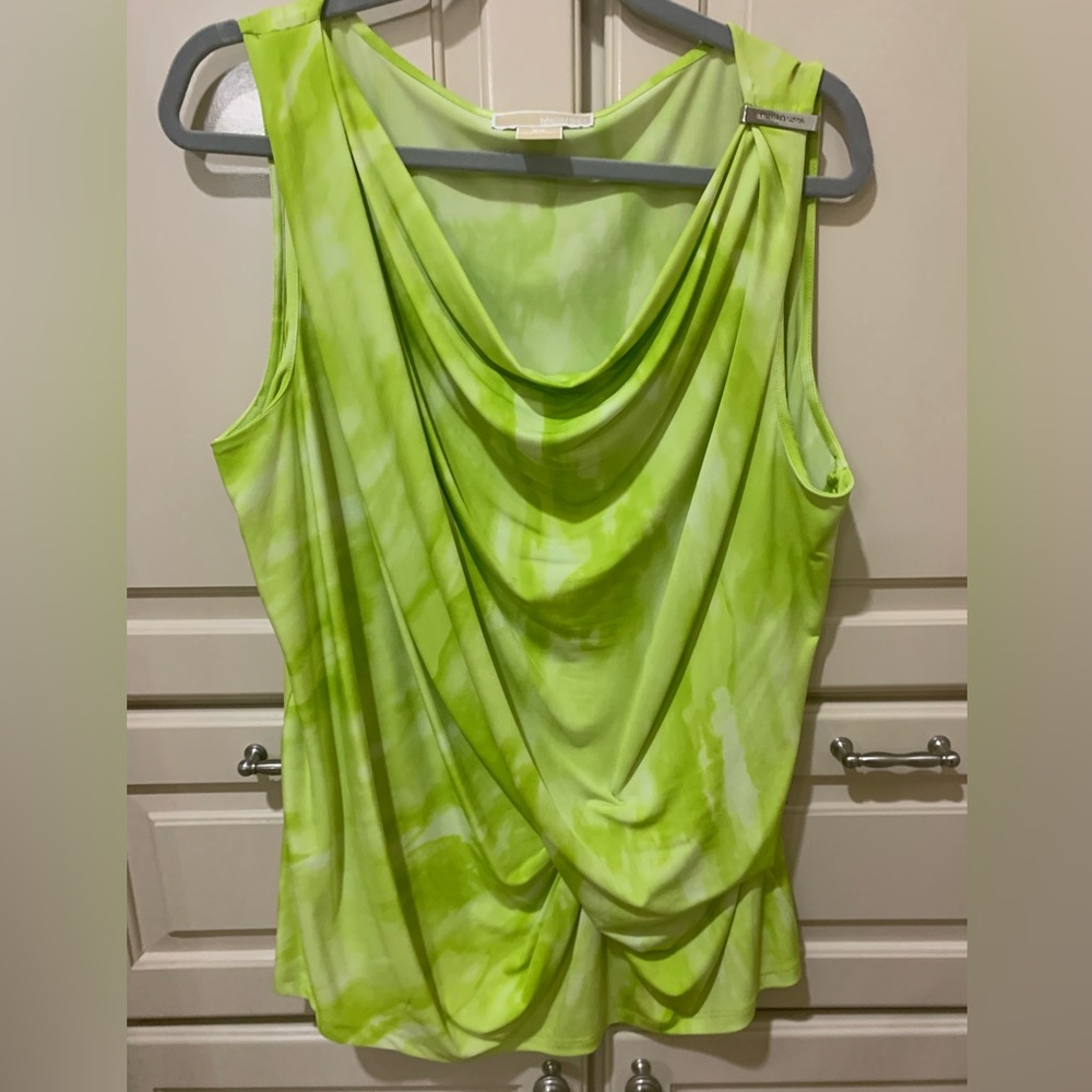 Plus size Michael Kors Kowloon neck, sleeveless blouse